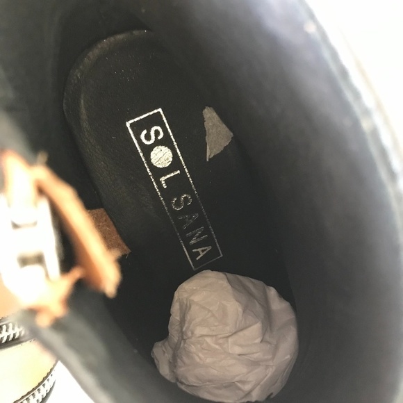 NWT SOL SANA Diego Caramel Leather Zipper Boots- 6 - Picture 14 of 16